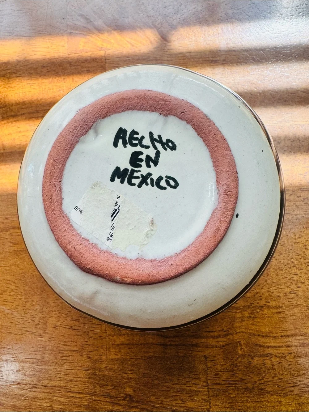 Mexican Folk Art Hand-painted Terracotta Small Vase-Mexico